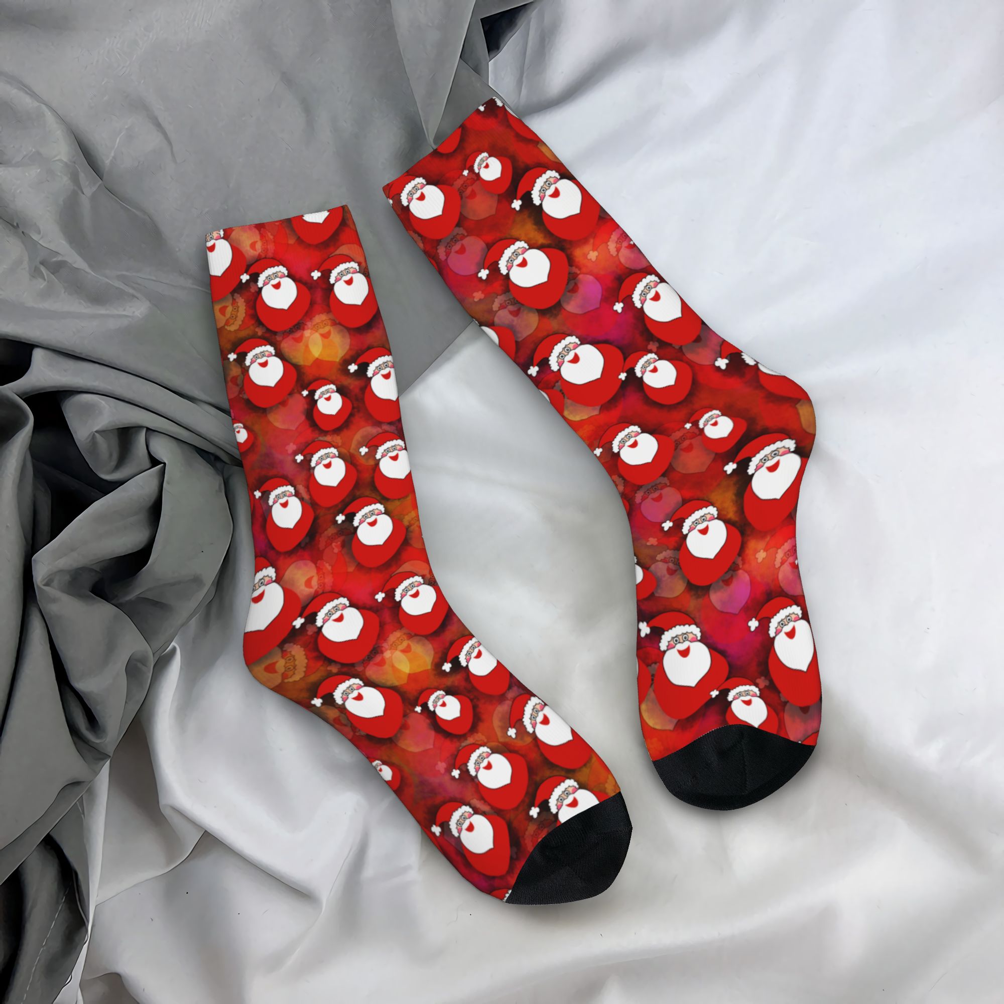 Dress Sock Men - جوارب مخصصة بتصميم سانتا كلوز لهدايا