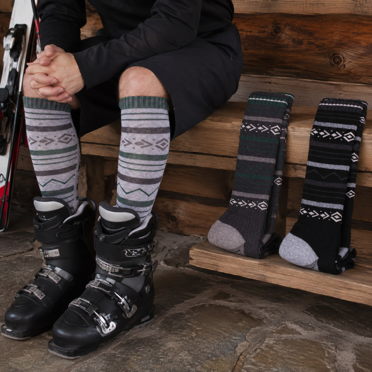 جوارب تزلج رجالية من صوف المير - مراجعة Thermal Sock Winter وسعره